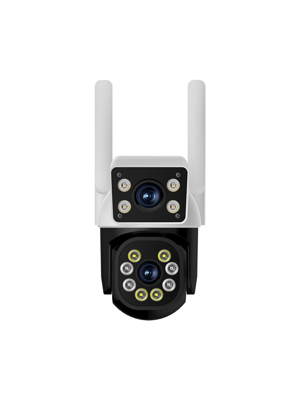 Onno Dual-Lens Wireless Security Camera, 3MP+3MP Dual Lens, 2304x1296P 2K Resolution, 355° Pan 110° Tilt, 8–10m IR Night Vision, 2.4GHz WiFi, Two-Way Audio, Motion Detection, Remote View, iOS Android App, Home Surveillance Camera